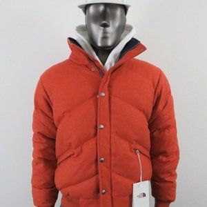 The North Face Brown Label Larkspur Wool Down Men Jacket Heritage Orange Size M